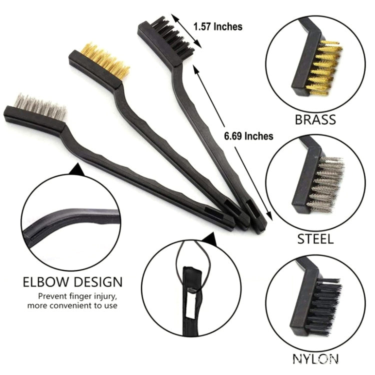 9 PCS / Set Car Interior Outlet Air Conditioning Brush Details Cleaning Brush(Black) - Car washing supplies by PMC TechLife | Online Shopping South Africa | PMC TechLife