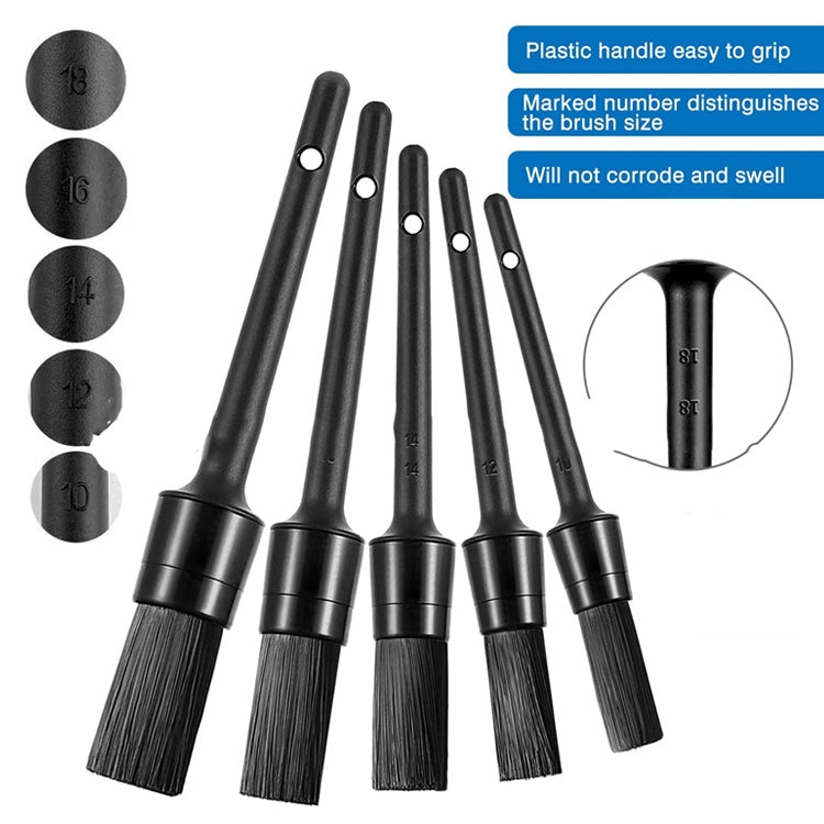 9 PCS / Set Car Interior Outlet Air Conditioning Brush Details Cleaning Brush(Black) - Car washing supplies by PMC TechLife | Online Shopping South Africa | PMC TechLife