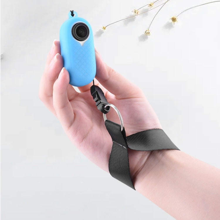 2 PCS Thumb Camera Silicone Case + Lanyard For Insta360 GO2(Blue) - Case & Bags by PMC TechLife | Online Shopping South Africa | PMC TechLife | Buy Now Pay Later Mobicred