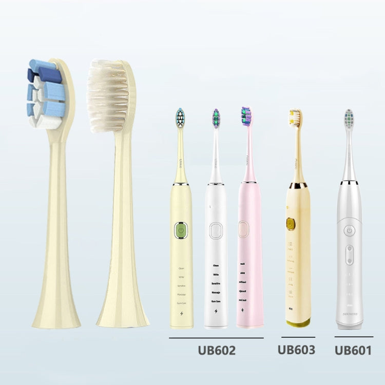 2 PCS Electric Toothbrush Head for Ulike UB602 UB603 UB601,Style: Bright White Type White - Replacement Brush Heads by PMC TechLife | Online Shopping South Africa | PMC TechLife | Buy Now Pay Later Mobicred