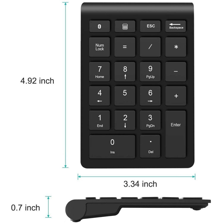 BT304 22 Keys Laptop Mini Wireless Keyboard, Spec: Bluetooth (Gold) - free shipping - PMC Jewellery - Order now!