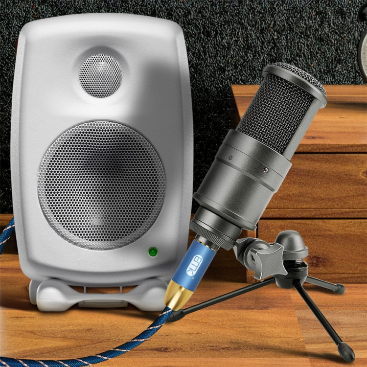 EMK KN603 2Pin 6.5mm Canon Line Balanced Audio Microphone Line,Cable Length: 1m(Blue) - free shipping - PMC Jewellery - Order now!