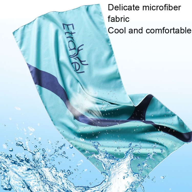 Etravel Sports Quick-drying Towel Double-sided Fleece Bath Towel, Color: Small Navy+Towel - Sports Towels by Etravel | Online Shopping South Africa | PMC TechLife | Buy Now Pay Later Mobicred