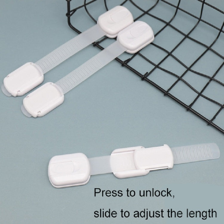 Slide Adjust Baby Safety Lock Refrigerator Drawer Lock(White) - Safety Equipment by PMC TechLife | Online Shopping South Africa | PMC TechLife
