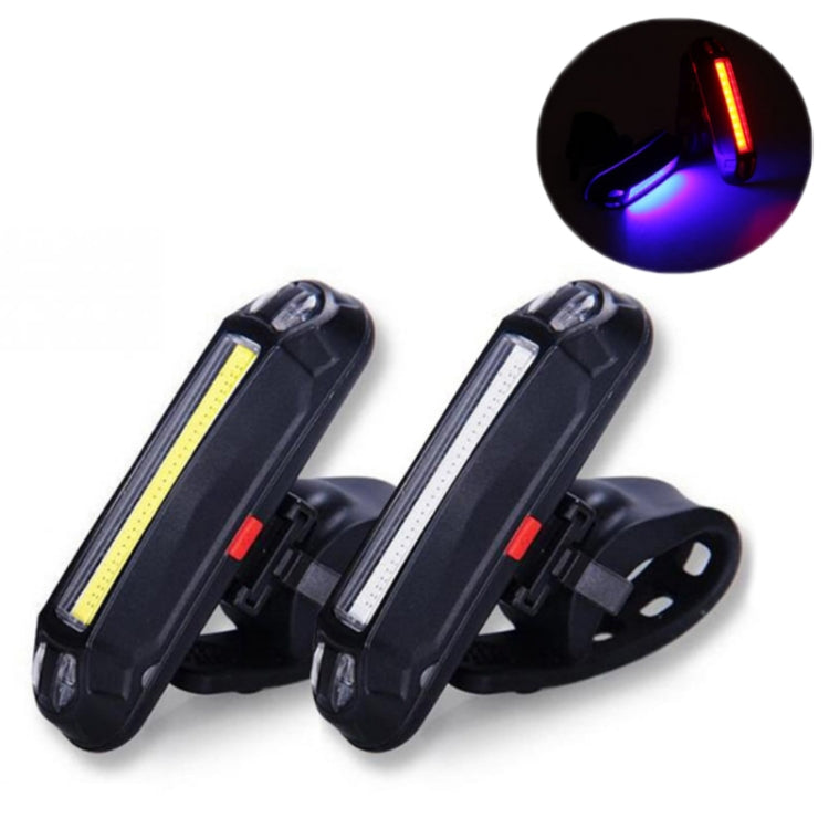 LED Rechargeable Bicycle Warning Strip Tail Light(OPP White Light) - Taillights by PMC TechLife | Online Shopping South Africa | PMC TechLife | Buy Now Pay Later Mobicred