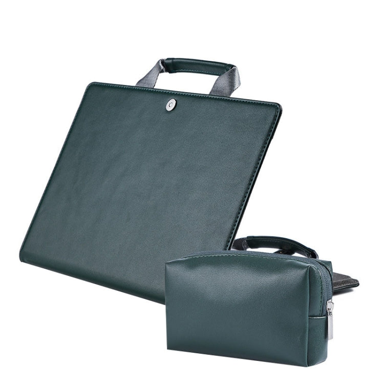 Laptop Bag Protective Case Tote Bag For MacBook Pro 15.4 inch, Color: Ink Green + Power Bag - 15 inch by PMC Jewellery | Online Shopping South Africa | PMC Jewellery | Buy Now Pay Later Mobicred