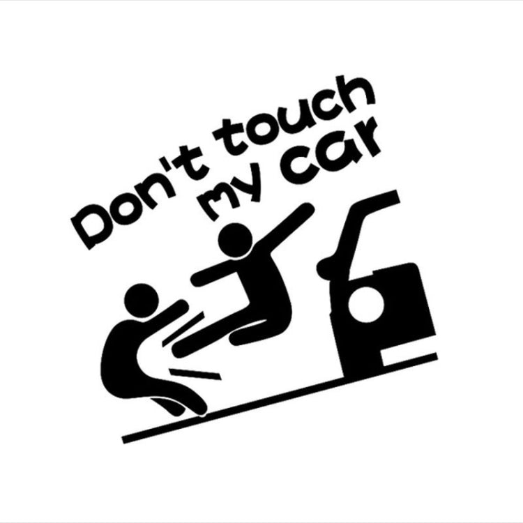 10PCS Reflective Funny Text Do Not Touch My Car Car Sticker(Black) - Decorative Sticker by PMC TechLife | Online Shopping South Africa | PMC TechLife | Buy Now Pay Later Mobicred