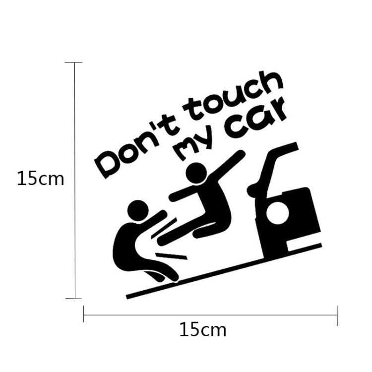 10PCS Reflective Funny Text Do Not Touch My Car Car Sticker(Black) - Decorative Sticker by PMC TechLife | Online Shopping South Africa | PMC TechLife | Buy Now Pay Later Mobicred