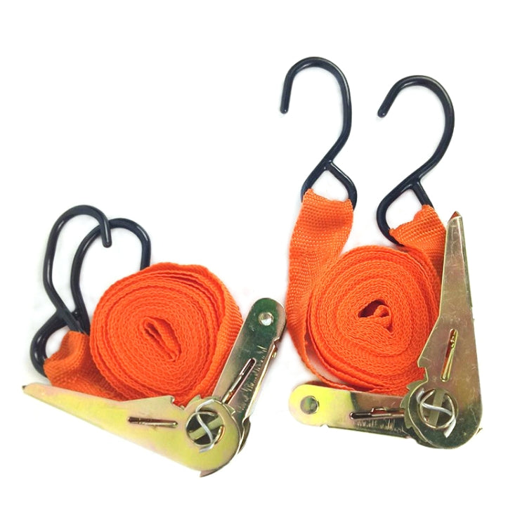 4PCS 15 Inch Tensioner Ratchet Strap Car Ratchet Thread Tensioner(Orange) - Towing Bars by PMC TechLife | Online Shopping South Africa | PMC TechLife | Buy Now Pay Later Mobicred