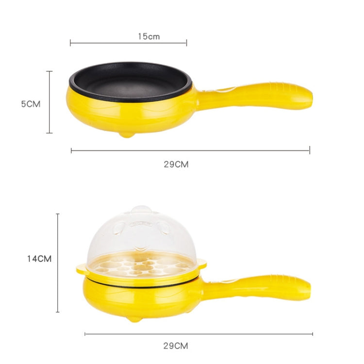 350W Electric Egg Omelette Cooker Frying Pan Steamer Cooker,EU Plug,Style: Pan+Wood Shovel Yellow - Electric Skillets by PMC TechLife | Online Shopping South Africa | PMC TechLife | Buy Now Pay Later Mobicred