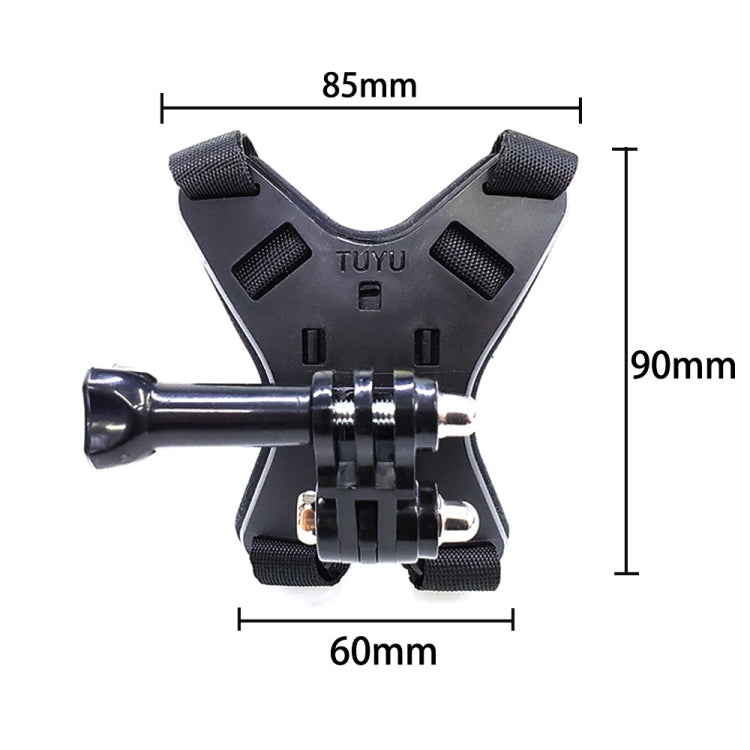 TUYU Motorcycle Helmet Chin Action Camera Mobile Phone Mounting Bracket Black Bracket - Helmet Mount by TUYU | Online Shopping South Africa | PMC TechLife | Buy Now Pay Later Mobicred