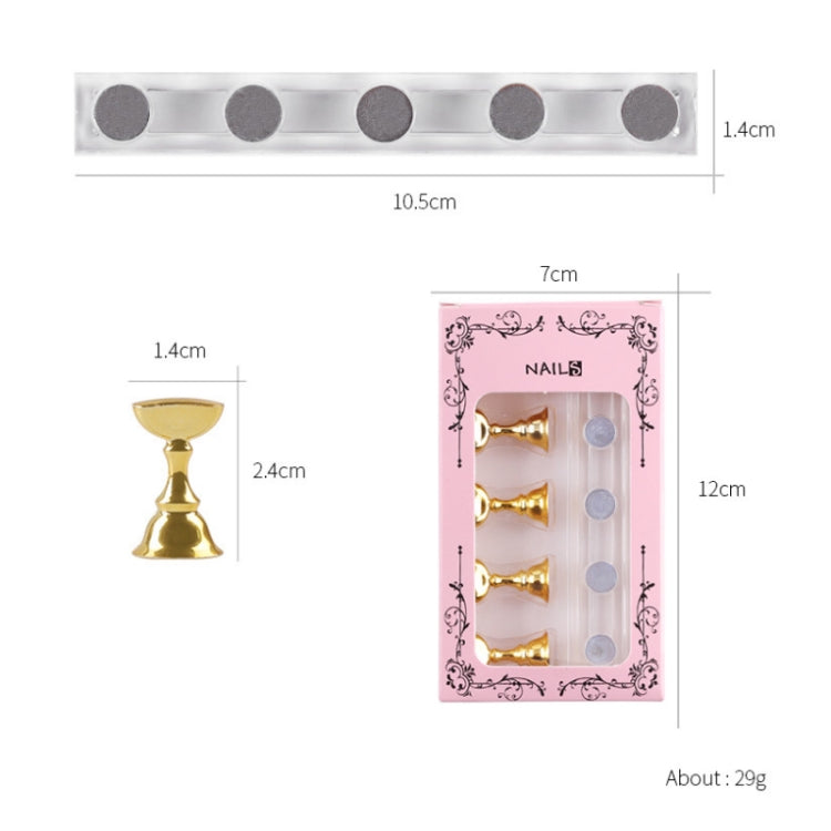 2 PCS Nail Art Chessboard Holder Nail Sheet Acrylic Base Practice Stand(Silver) - free shipping - PMC Jewellery - Order now!