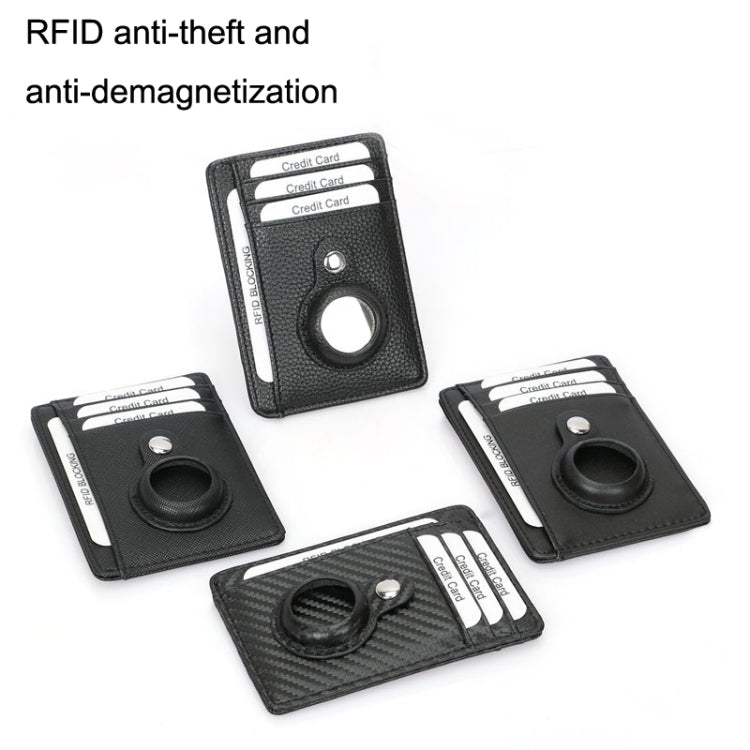 TQ-319 Anti-Theft Anti-Lost Tracker Leather Card Holder For AirTag, Style: Flat Pattern (Brown) - Wallet Series by PMc TechLife | Online Shopping South Africa | PMc TechLife | Buy Now Pay Later Mobicred