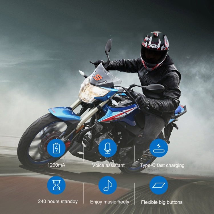 Motorcycle Helmet Call Music Navigation Bluetooth Headset, Color: Red(Hard Pipe Microphone) - Motorcycle Walkie Talkie by PMC TechLife | Online Shopping South Africa | PMC TechLife | Buy Now Pay Later Mobicred