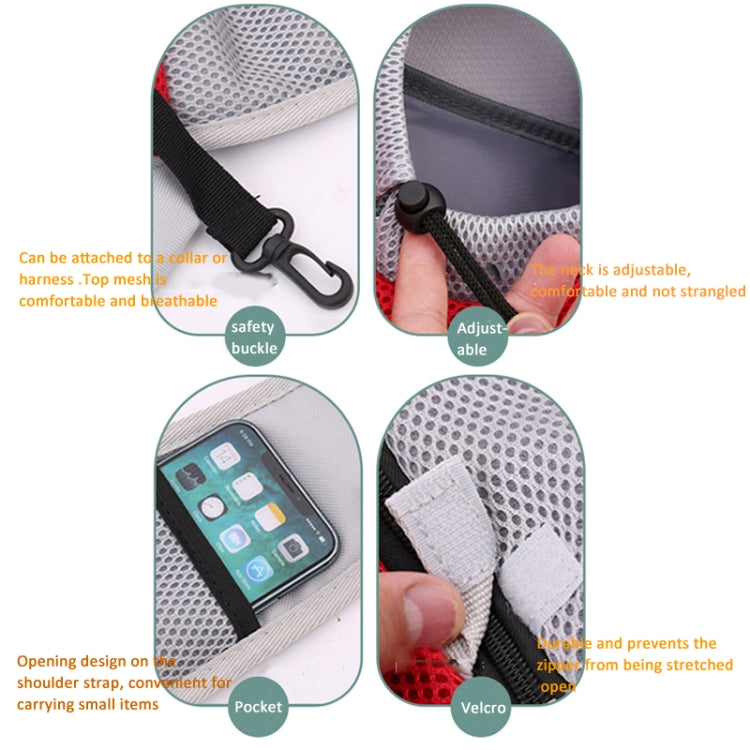 Pet Bag Widened Shoulder Strap Breathable Messenger Cat Bag,Size: Large(Red) - Pet Bags by PMC TechLife | Online Shopping South Africa | PMC TechLife | Buy Now Pay Later Mobicred