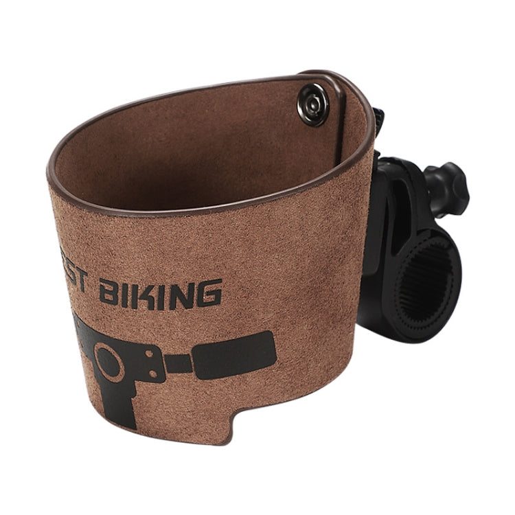 WEST BIKING YP0719298 Bicycle Cup Holder Handlebar Bottle Cage(Brown) - Holders by WEST BIKING | Online Shopping South Africa | PMC TechLife | Buy Now Pay Later Mobicred