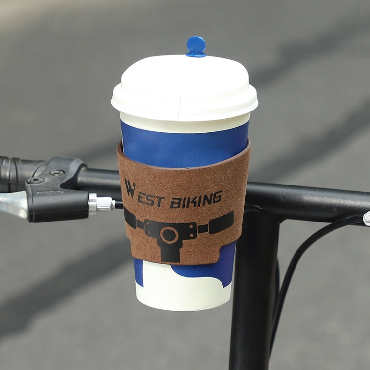 WEST BIKING YP0719298 Bicycle Cup Holder Handlebar Bottle Cage(Brown) - Holders by WEST BIKING | Online Shopping South Africa | PMC TechLife | Buy Now Pay Later Mobicred