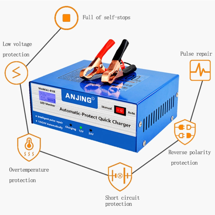 ANJING AJ-618E Battery Charger Car Battery Repairer, Model: AU Plug - free shipping - PMC TechLife - Order now!