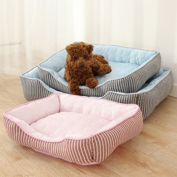 Summer Cold Feeling Dog Cat Kennel Ice Silk Cool Den M(Blue) - Pet Houses & Accessories by PMC TechLife | Online Shopping South Africa | PMC TechLife | Buy Now Pay Later Mobicred