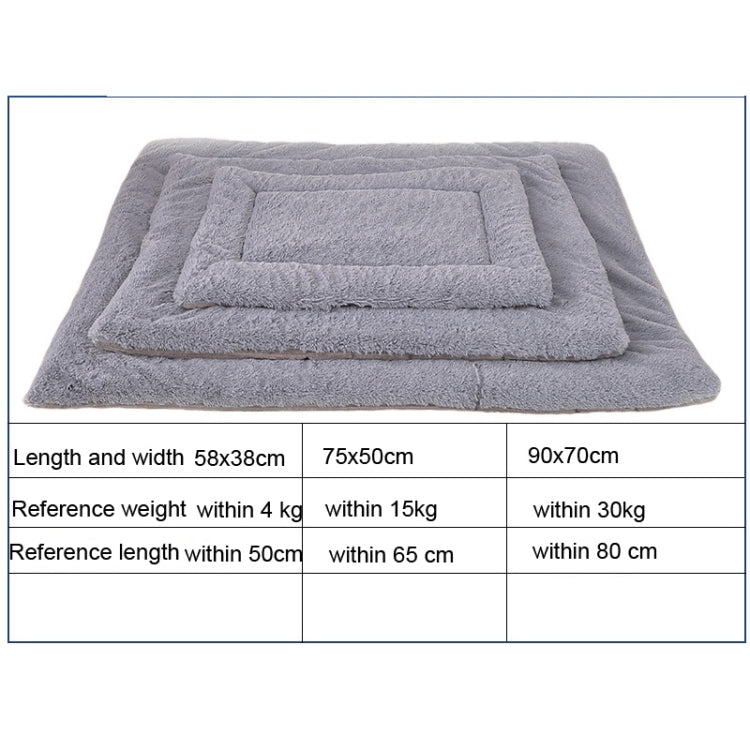 Double Sided Pet Mat Four Seasons Warm Dog Blanket,Size: L(Short Plush Gray) - Pads by PMC TechLife | Online Shopping South Africa | PMC TechLife | Buy Now Pay Later Mobicred