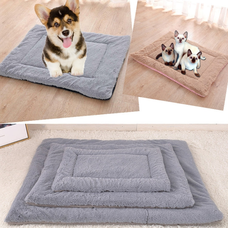 Double Sided Pet Mat Four Seasons Warm Dog Blanket,Size: L(Short Plush Gray) - Pads by PMC TechLife | Online Shopping South Africa | PMC TechLife | Buy Now Pay Later Mobicred