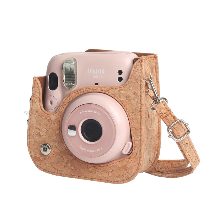 Cork Camera Bag Shoulder Bag Digital Photography Leather Case For FUJIFILM Instax Mini 11 - Leather Bag by PMC TechLife | Online Shopping South Africa | PMC TechLife | Buy Now Pay Later Mobicred