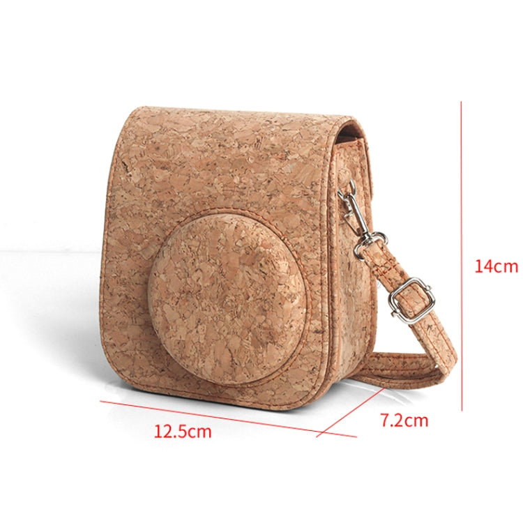 Cork Camera Bag Shoulder Bag Digital Photography Leather Case For FUJIFILM Instax Mini 11 - Leather Bag by PMC TechLife | Online Shopping South Africa | PMC TechLife | Buy Now Pay Later Mobicred