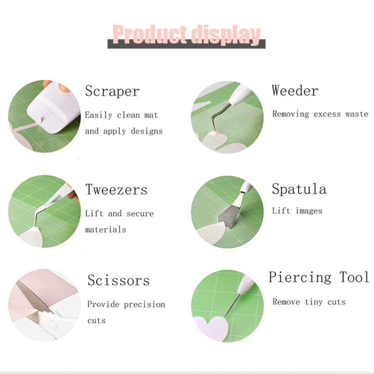 5 In 1+Cutting Pad Vinyl Weeding Tool Set DIY Silhouette Embossed Engraving Tool - free shipping - PMC TechLife - Order now!