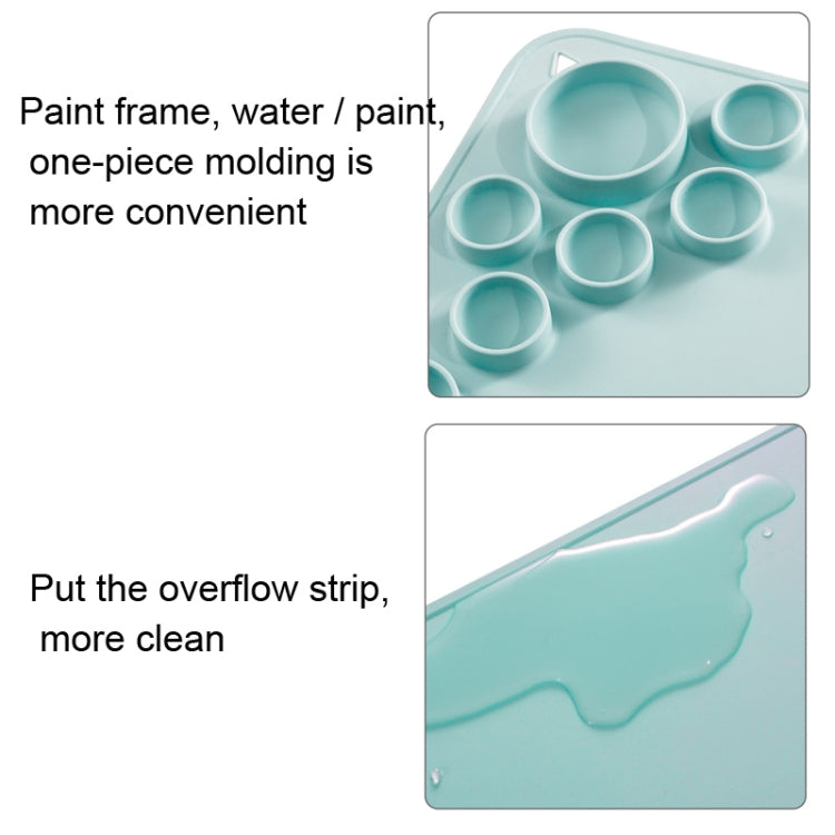 Silicone Children Drawing Pad Wipeable Washable Paint Palettes(Blue) - Art Supplies by PMC TechLife | Online Shopping South Africa | PMC TechLife
