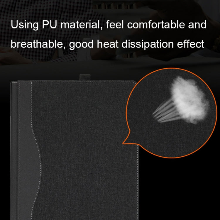 Leather All-inclusive Anti-drop Protective Case For Microsoft Surface Laptop Studio(Herringbone-Dark Gray) - Screen & Keyboard Cover by PMC Jewellery | Online Shopping South Africa | PMC Jewellery | Buy Now Pay Later Mobicred