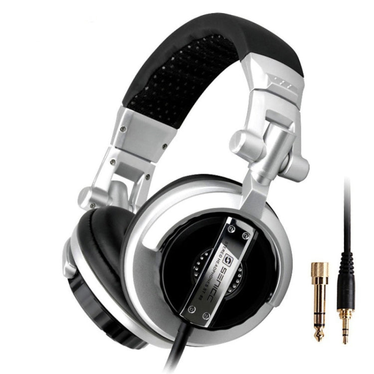 SENICC ST-80 Head-mounted HIFI Headset Spring Line Headset(Silver) - free shipping - PMC Jewellery - Order now!