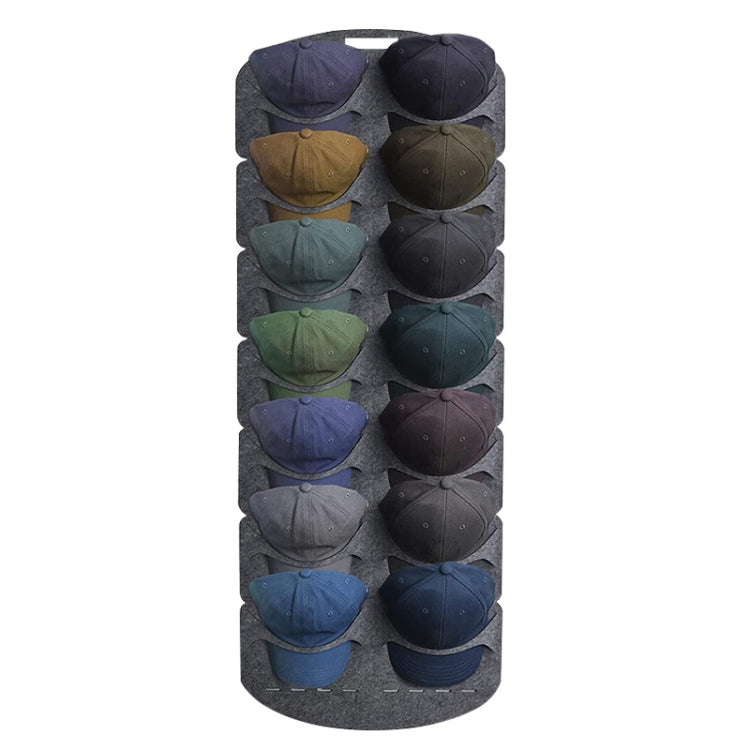 Felt Baseball Cap Display Stand Non-woven Hanging Storage Bag,Style: 14 Grids Double Row 3mm - Storage Bags by PMC TechLife | Online Shopping South Africa | PMC TechLife