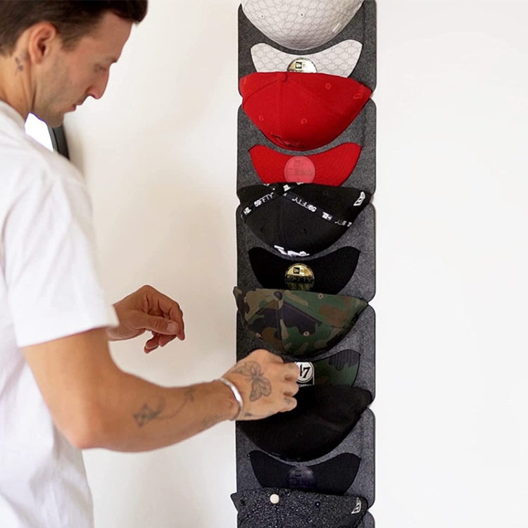 Felt Baseball Cap Display Stand Non-woven Hanging Storage Bag,Style: 14 Grids Double Row 3mm - Storage Bags by PMC TechLife | Online Shopping South Africa | PMC TechLife