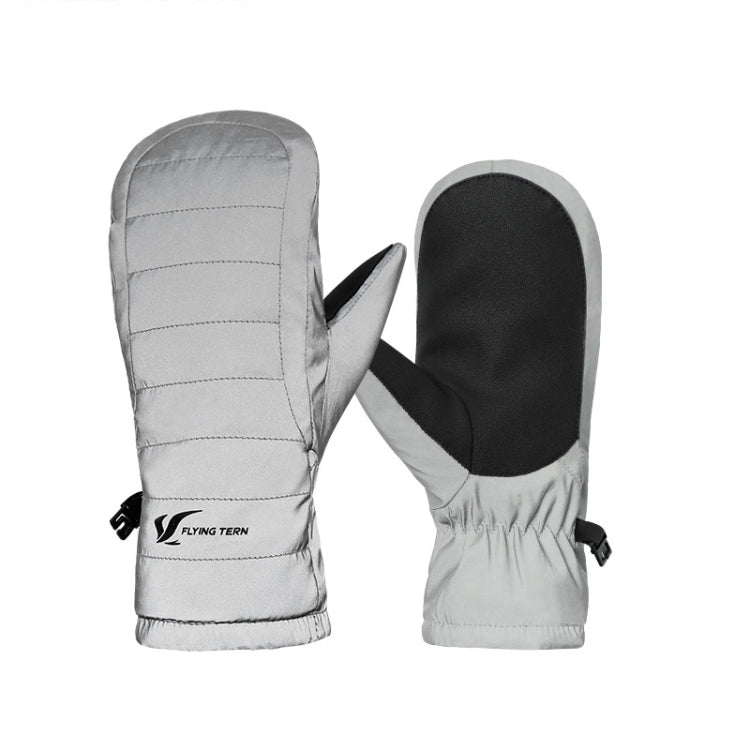 FLYING TERN 307 Outdoor Sports Fleece Waterproof Wear-resistant Children Gloves(Reflective Silver) - free shipping - PMc TechLife - Order now!