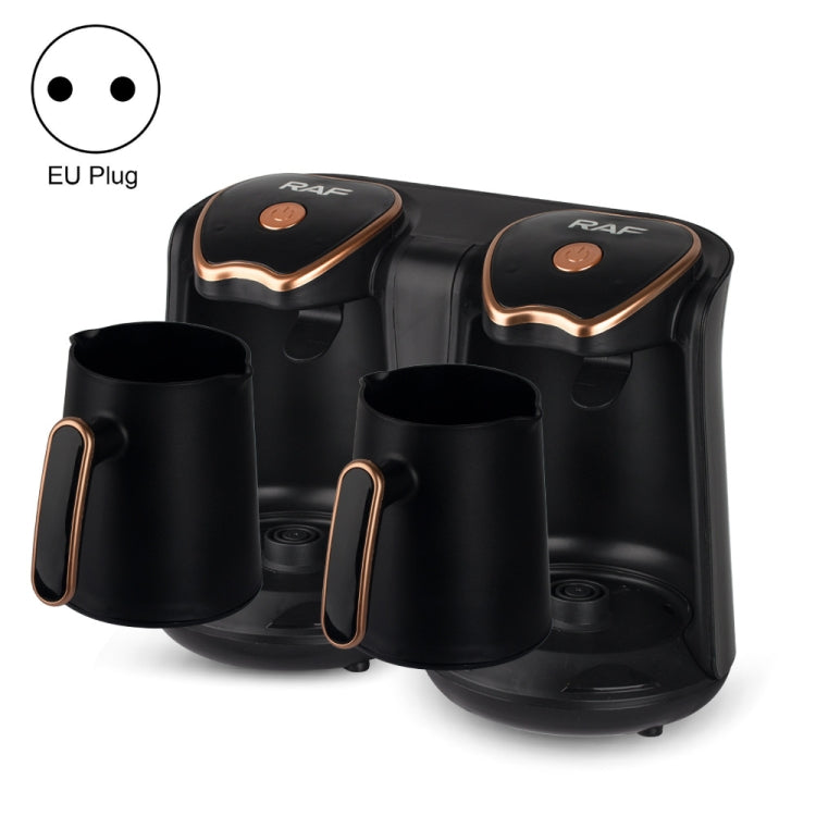 RAF R.109 Household Heating Coffee Pot Portable Office Coffee Tea Maker, EU Plug(Black Gold) - free shipping - PMC TechLife - Order now!