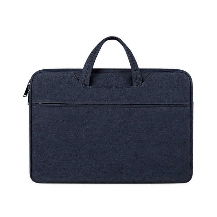 ST01 Large-Capacity Waterproof Shock-Absorbing Laptop Handbag, Size: 14.1-15.4 inches(Navy Blue) - 14.1 inch by PMC TechLife | Online Shopping South Africa | PMC TechLife | Buy Now Pay Later Mobicred