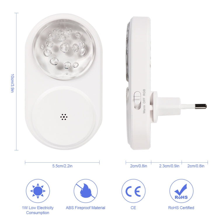 2 PCS Smart LED Light Control Night Light RGB Colorful Atmosphere Light with Sleeping Light(UK Plug) - Sensor LED Lights by PMC TechLife | Online Shopping South Africa | PMC TechLife | Buy Now Pay Later Mobicred