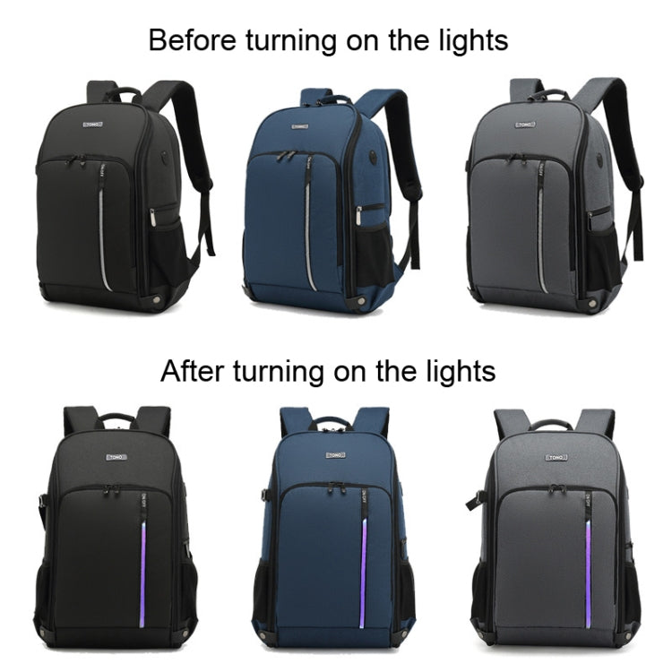TONO LED Light SLR Digital Camera Backpack With USB Port(Grey) - free shipping - PMC TechLife - Order now!