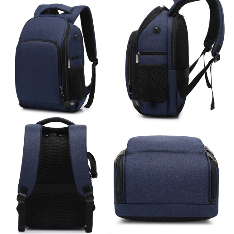 Cationic SLR Backpack Waterproof Photography Backpack with Headphone Cable Hole(Blue) - Backpack by PMC TechLife | Online Shopping South Africa | PMC TechLife | Buy Now Pay Later Mobicred