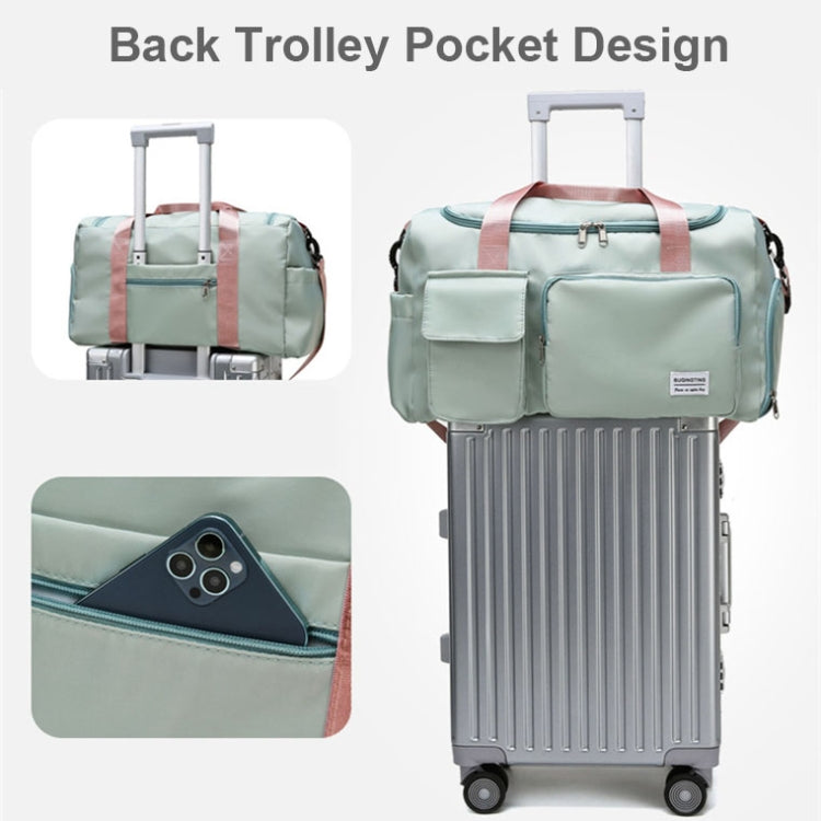 B-X336 Large Capacity Waterproof Travel Gym Bag Luggage Bag, Size: L(Fog Blue) - Travel Bags by PMC TechLife | Online Shopping South Africa | PMC TechLife