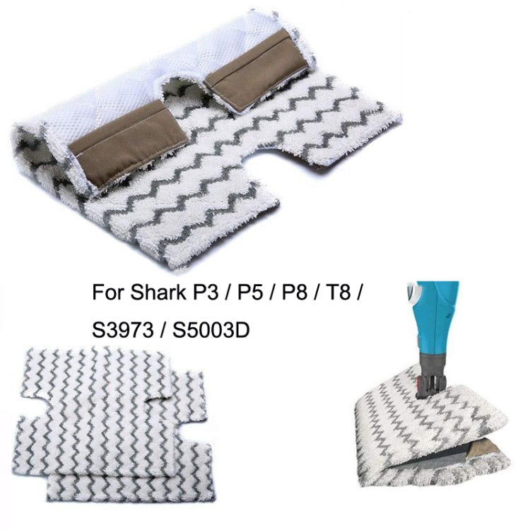2PCS Steam Mop H Type Wiper For Shark P3 / P5 / P8 / T8 / S3973 / S5003D(Gray Black) - For Shark Accessories by PMC TechLife | Online Shopping South Africa | PMC TechLife | Buy Now Pay Later Mobicred