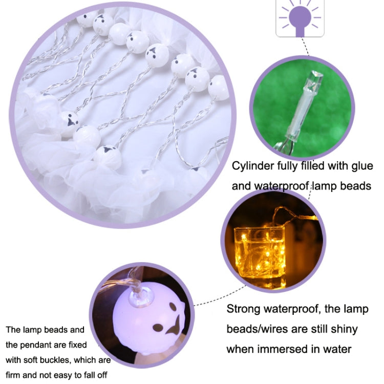 LED Halloween Decoration Luminous Cloth Ghost Ornament String Light 1.5m 10 Lights(Warm White) - Decoration Lamps by PMC TechLife | Online Shopping South Africa | PMC TechLife