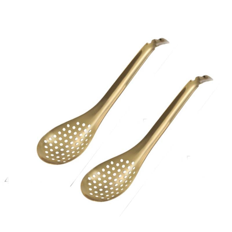 2 PCS 304 Stainless Steel Small Caviar Colander Molecular Cooking Spoon, Color: Golden - Gadgets by PMC TechLife | Online Shopping South Africa | PMC TechLife | Buy Now Pay Later Mobicred