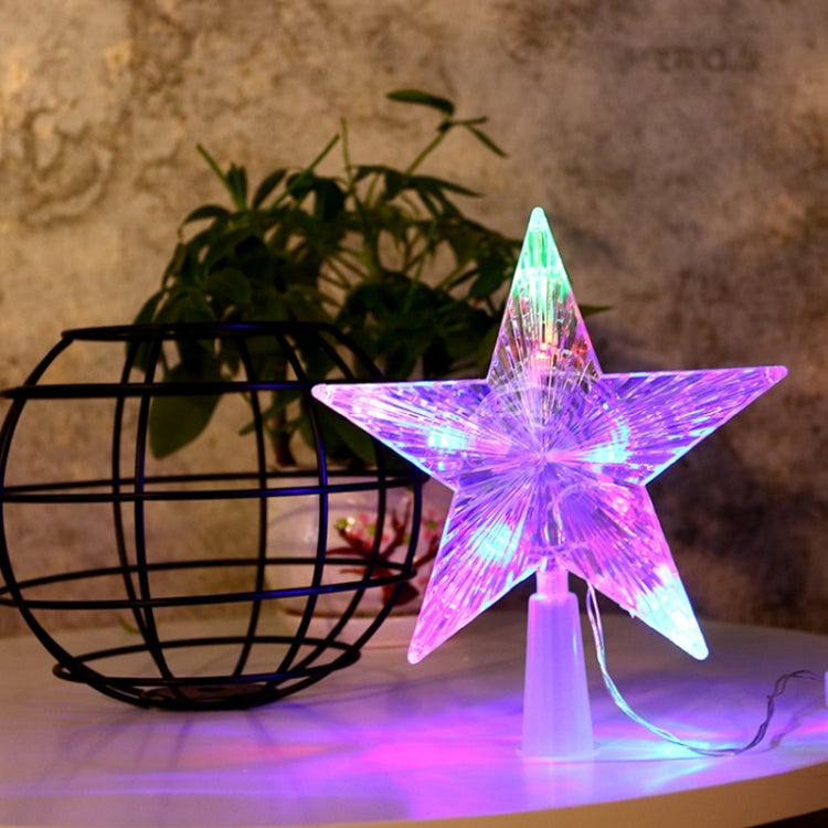 Christmas Tree Top Light LED Glowing Star Lights, Size: Small Battery Model(Colorful) - Christmas Decoration Lamps by PMC TechLife | Online Shopping South Africa | PMC TechLife | Buy Now Pay Later Mobicred