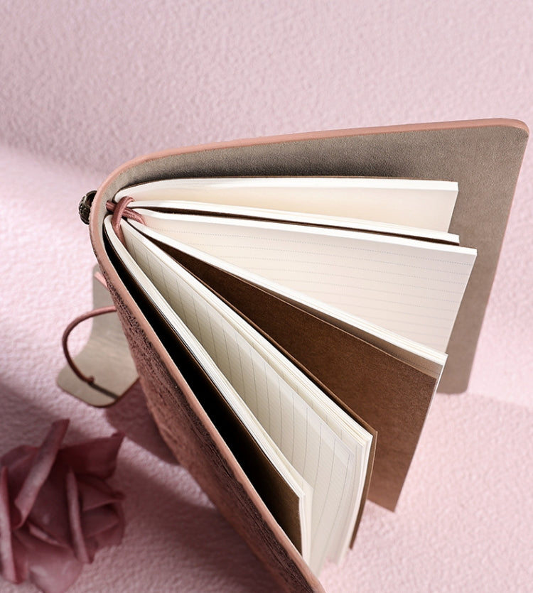 A6  Retro Lace Carved Girls Hand Ledger Diary With 3 Separate Inner Pages(Pink) - Notebooks by PMc TechLife | Online Shopping South Africa | PMc TechLife | Buy Now Pay Later Mobicred