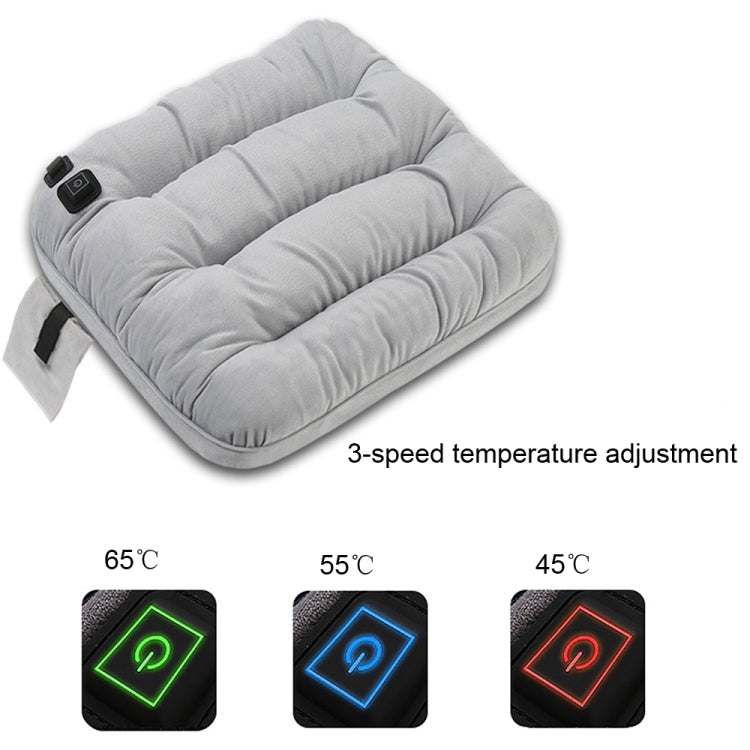 10W 5V USB Adjustable Temperature Graphene Heated Cushion Office Chair Cushion(Light Grey) - Cushions & Pillows by PMC TechLife | Online Shopping South Africa | PMC TechLife | Buy Now Pay Later Mobicred