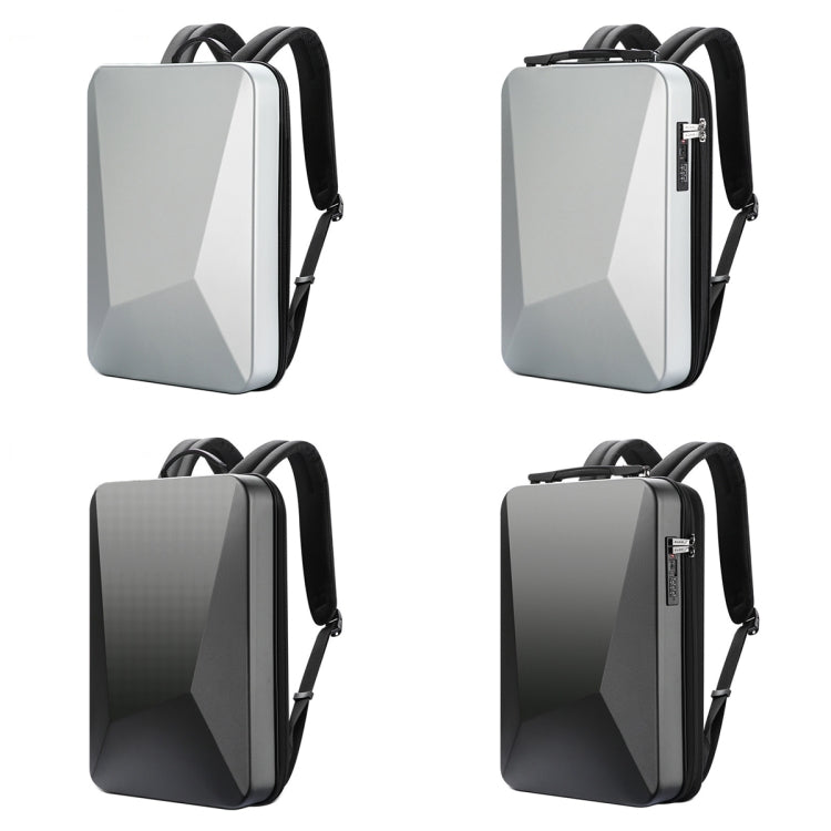 Bopai 61-93318A Hard Shell Waterproof Expandable Backpack with USB Charging Hole, Spec: Password (Silver) - free shipping - PMC Jewellery - Order now!
