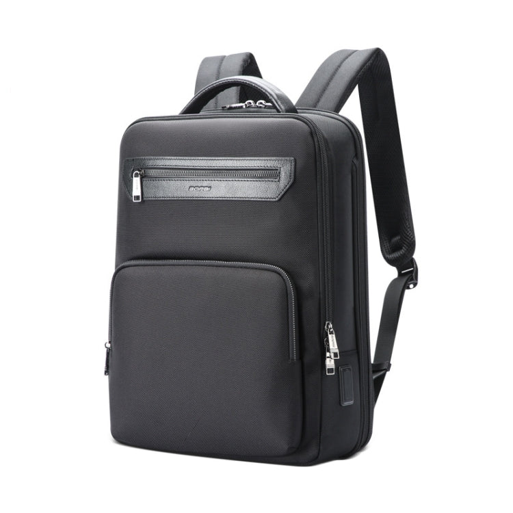Bopai 61-121518 Multi-compartment Waterproof Expandable Backpack with USB Charging Hole(Black) - free shipping - PMC Jewellery - Order now!