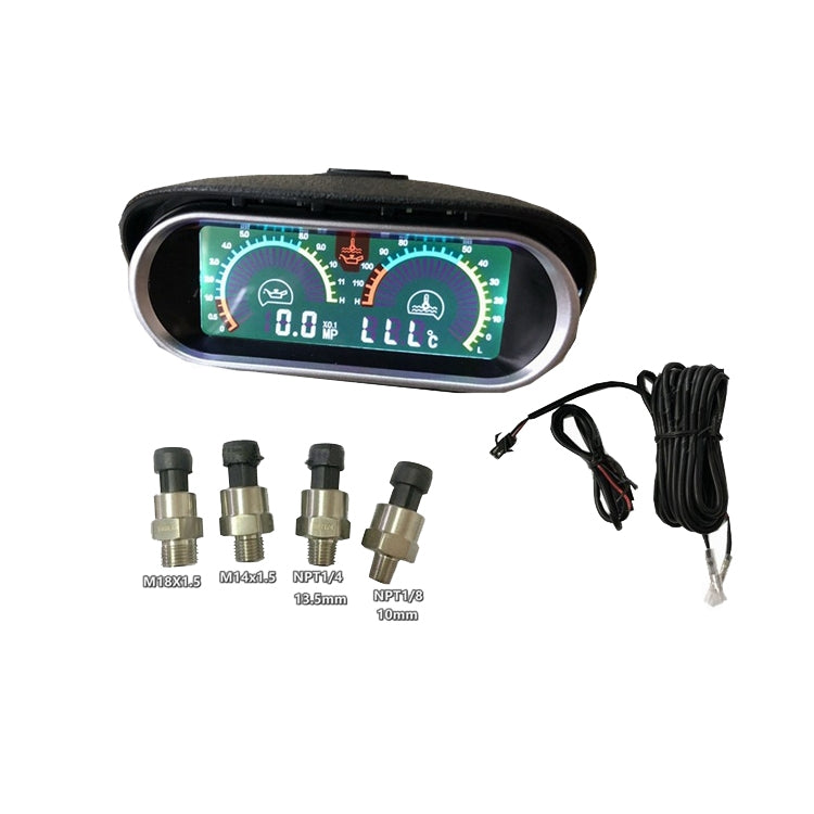 Agricultural Vehicle Car Modification Instrument, Style: Oil Meter (NPT1/8) With Water Temperature - Clocks & Car Meters by PMC TechLife | Online Shopping South Africa | PMC TechLife | Buy Now Pay Later Mobicred