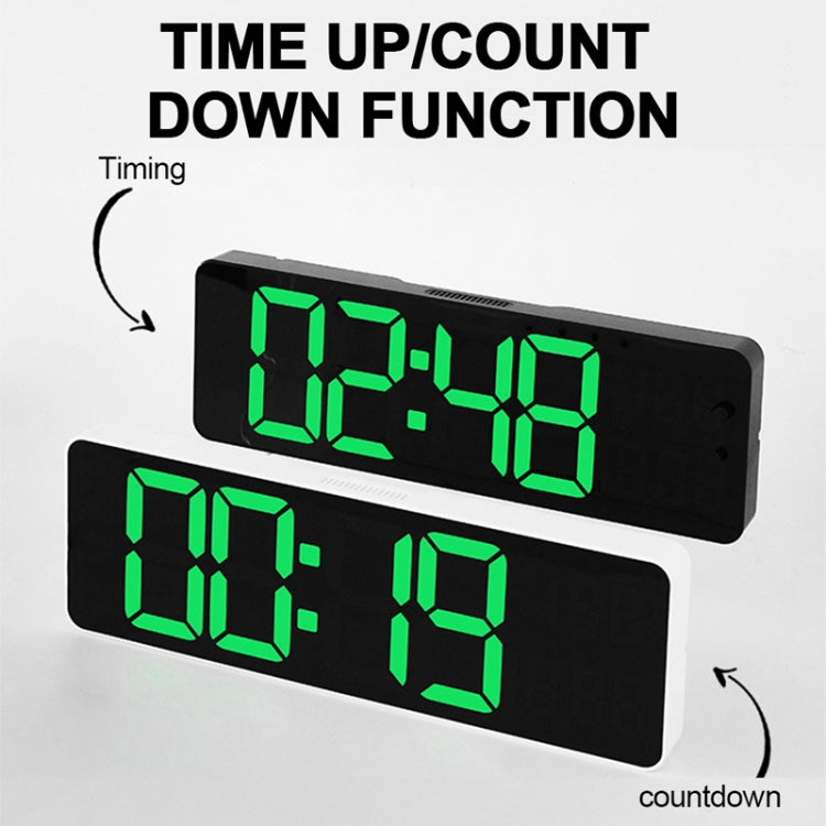 6629 13 Inch Multifunctional LED Living Room Large Screen Wall Clock(Black Shell Orange Light) - Wall Clock by PMc TechLife | Online Shopping South Africa | PMc TechLife | Buy Now Pay Later Mobicred